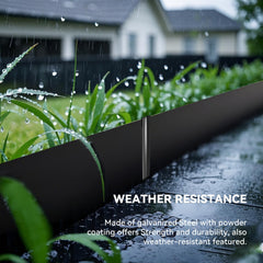 Installation of Worth landscape edging stakes in soil