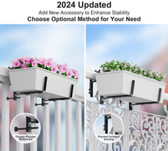 Installation of Y&M heavy-duty planter brackets on a wall