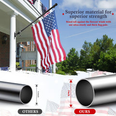 Installation of YKFLY flag pole on porch
