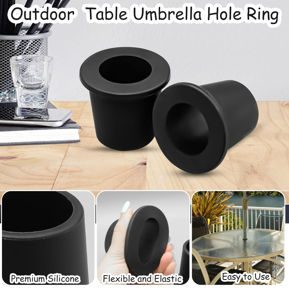 Installation process of CANIPHA umbrella hole ring plug on a table