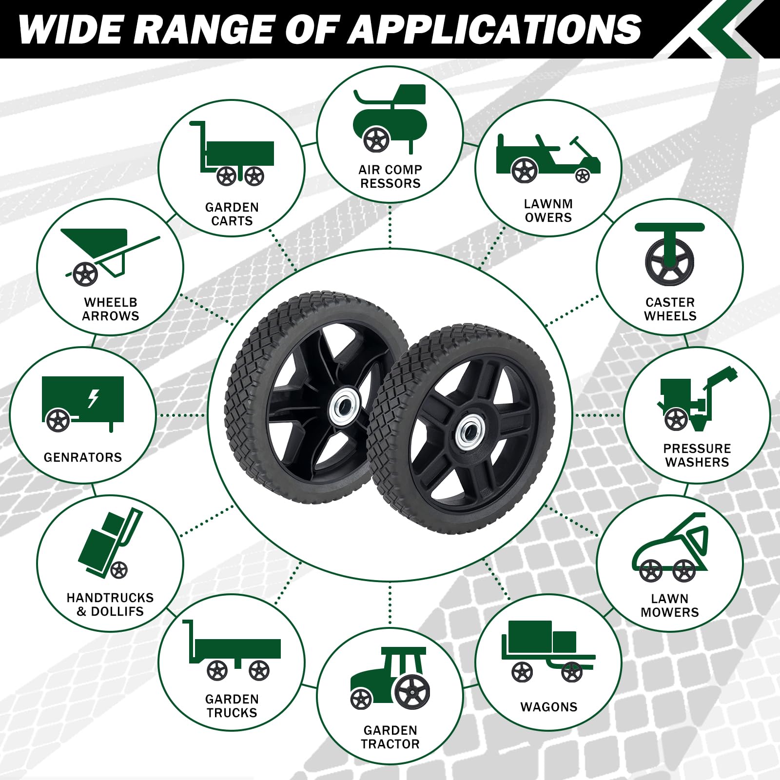 Installation process of CheeMuii lawn mower wheels