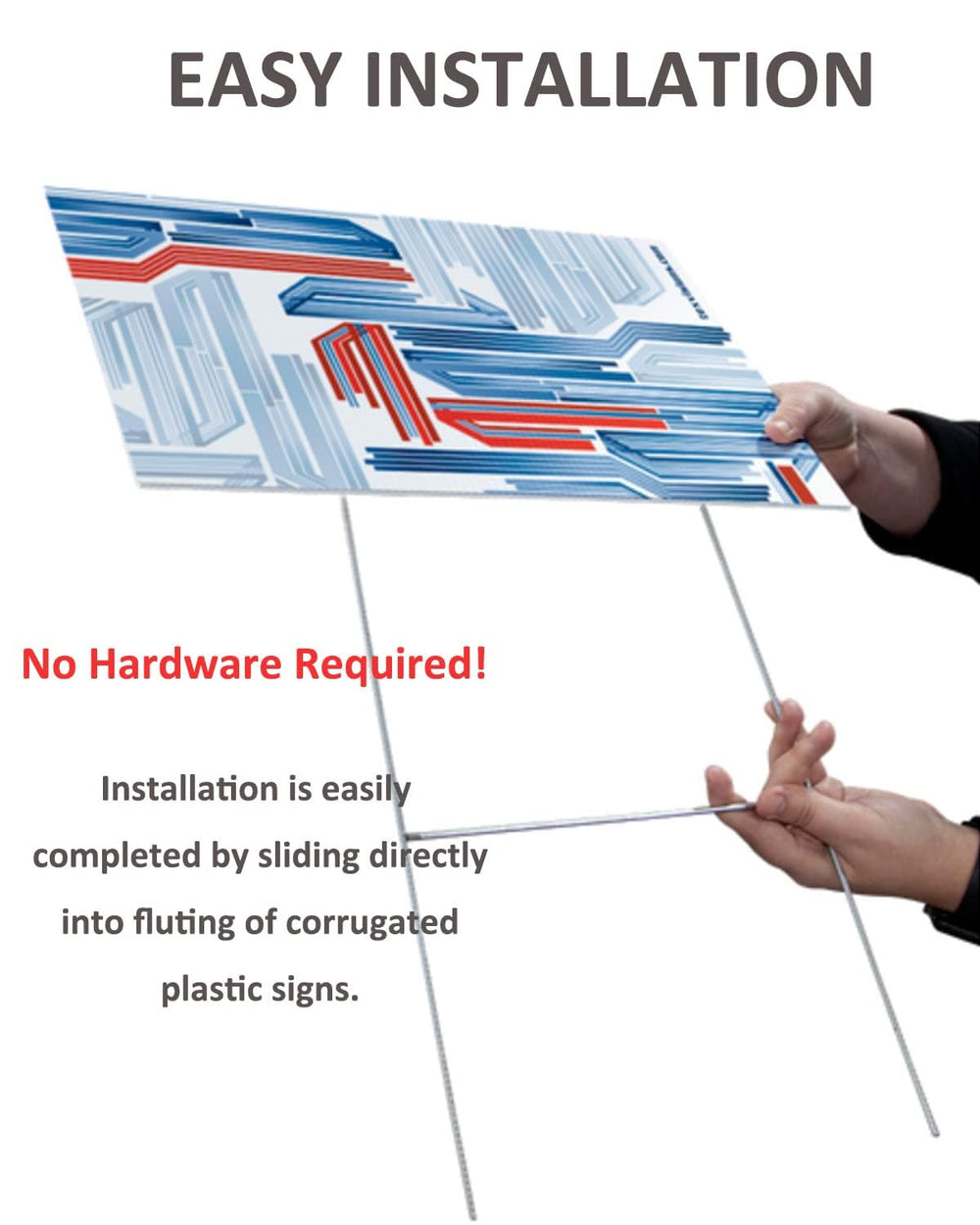 Installation process of CPTC FLRAE yard sign stakes