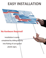 Installation process of CPTC FLRAE yard sign stakes