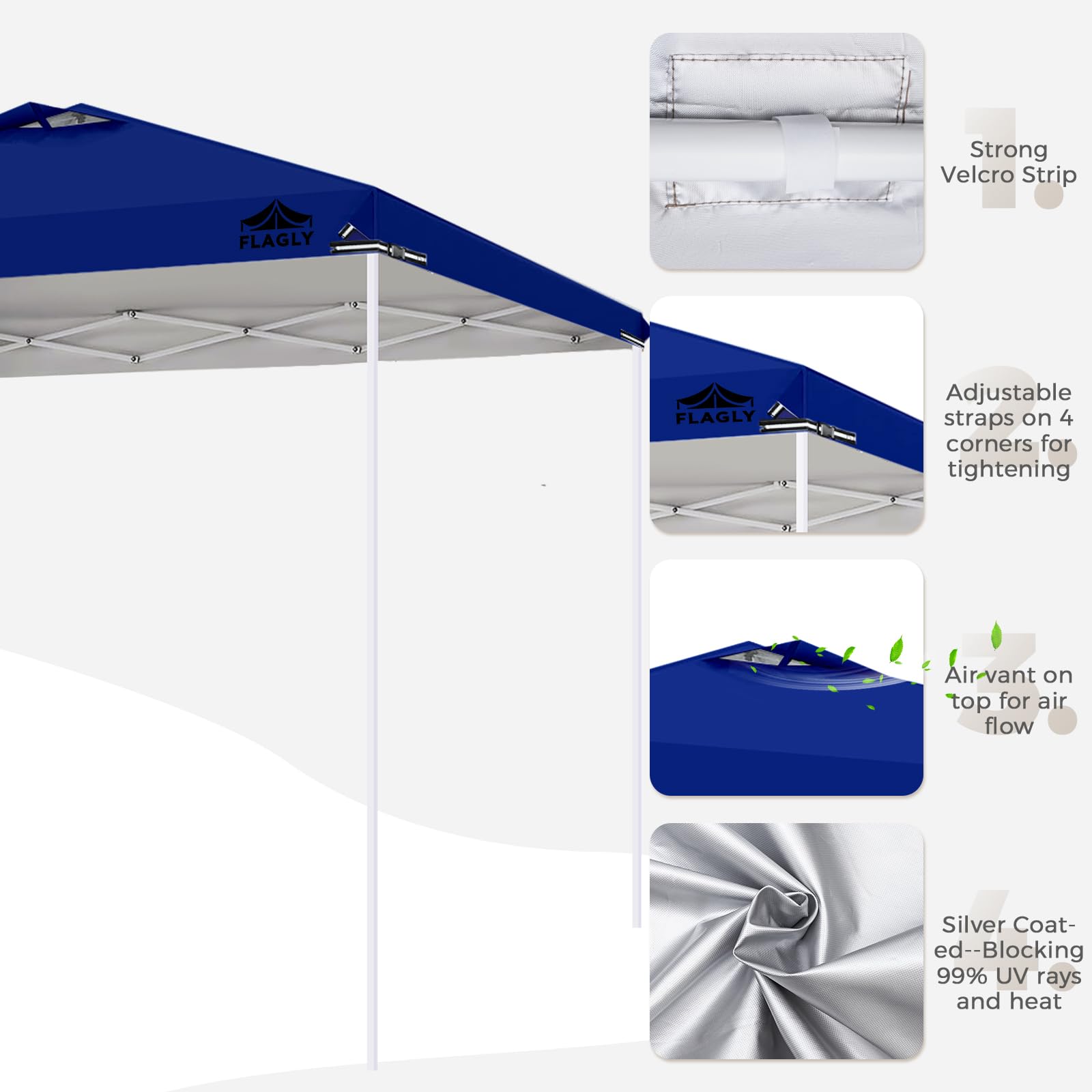 Installation process of FLAGLY 10x10ft canopy top