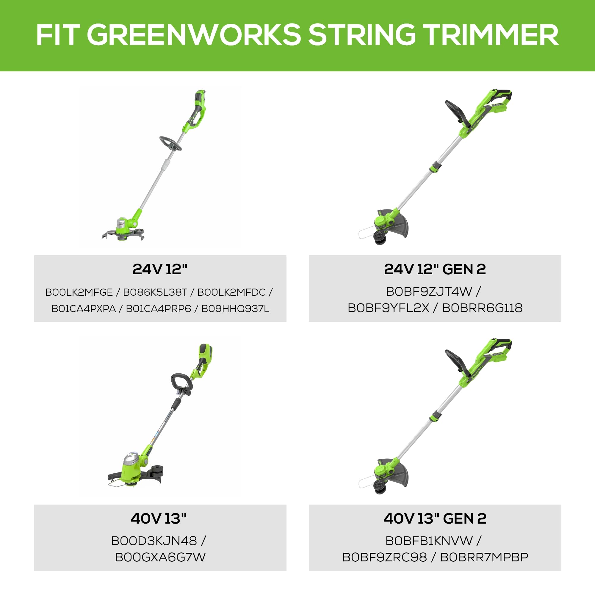 Installation process of Greenworks String Trimmer Spools