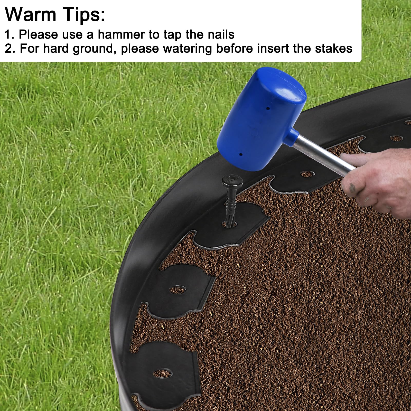 Installation process of JERIA garden edging