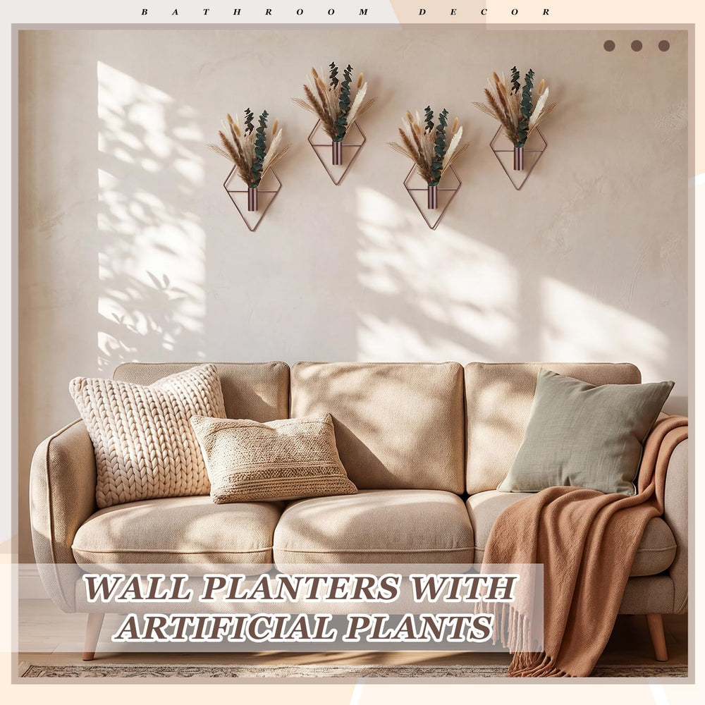 Installation process of Jexine hanging planters on a wall