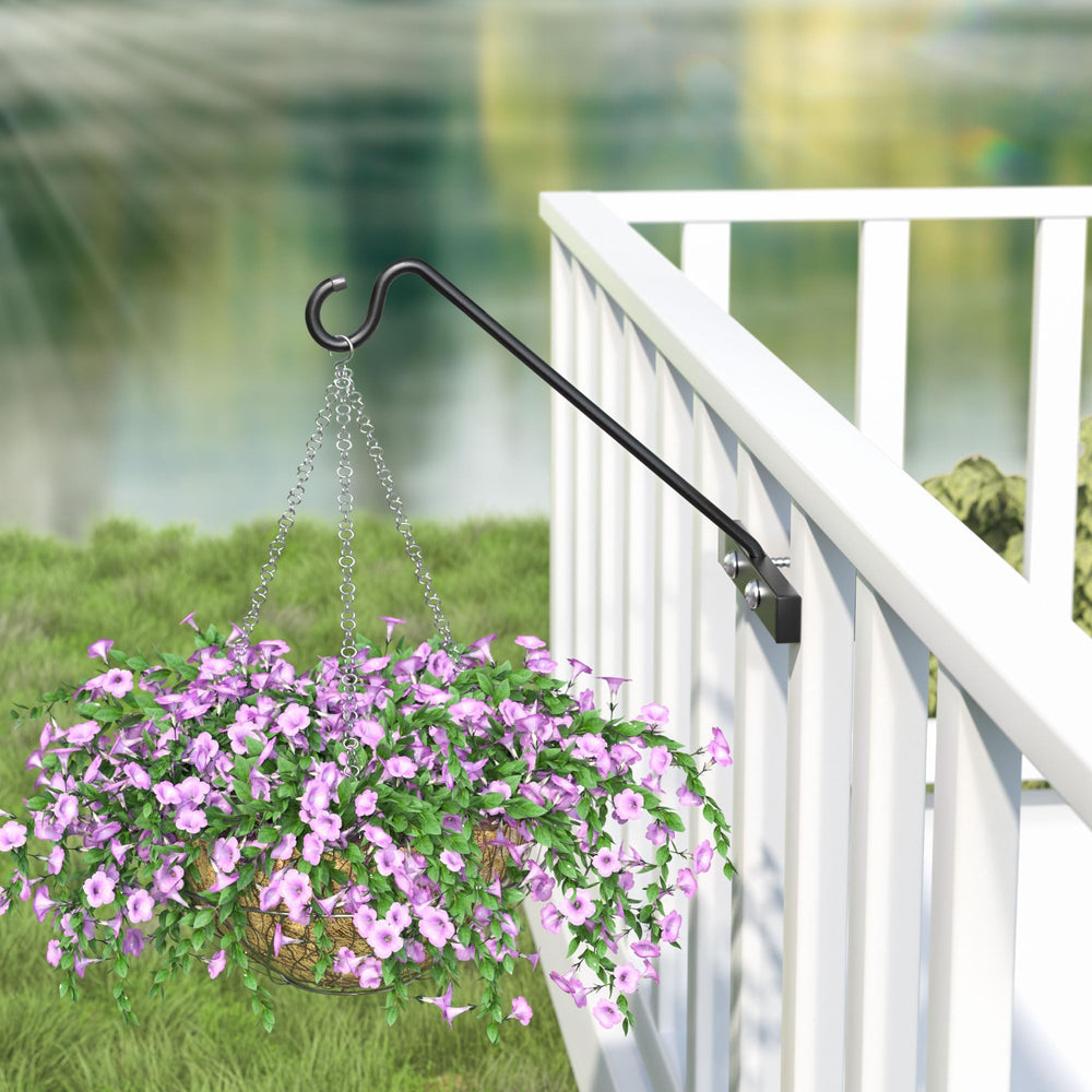 Installation process of Josmimic 12-Inch Deck Hook on railing