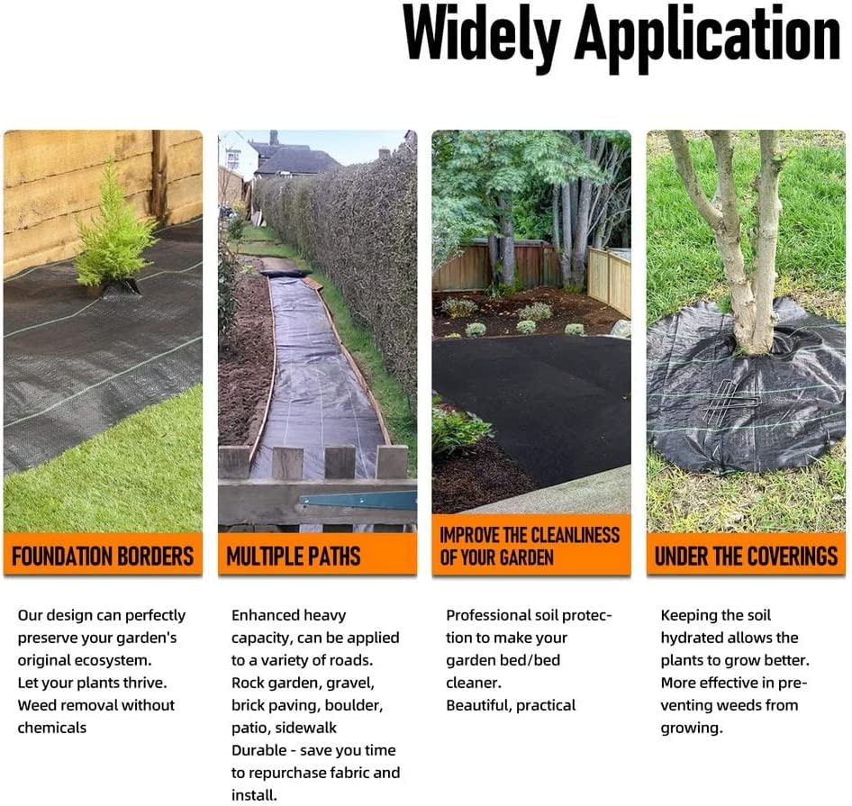 Installation process of LAVEVE weed barrier fabric with pegs