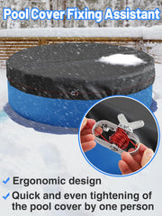 Installation process of PAMASE Pool Cover Cable & Winch Kit