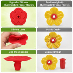 Installation process of silicone hummingbird feeder flowers