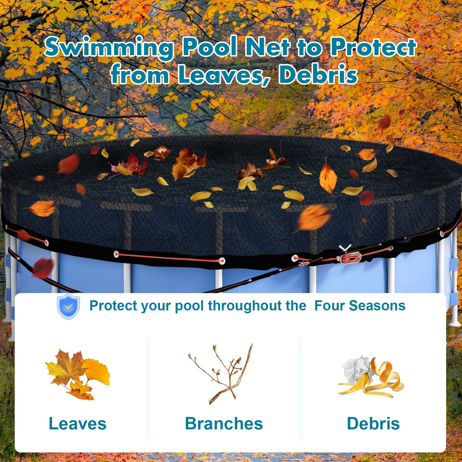 Installation process of Vecacosic Pool Leaf Net Cover