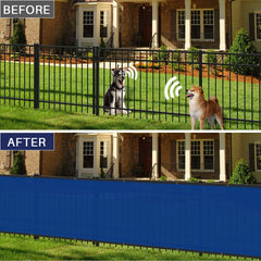 Installation process of Windscreen4less Privacy Fence Screen with zip ties