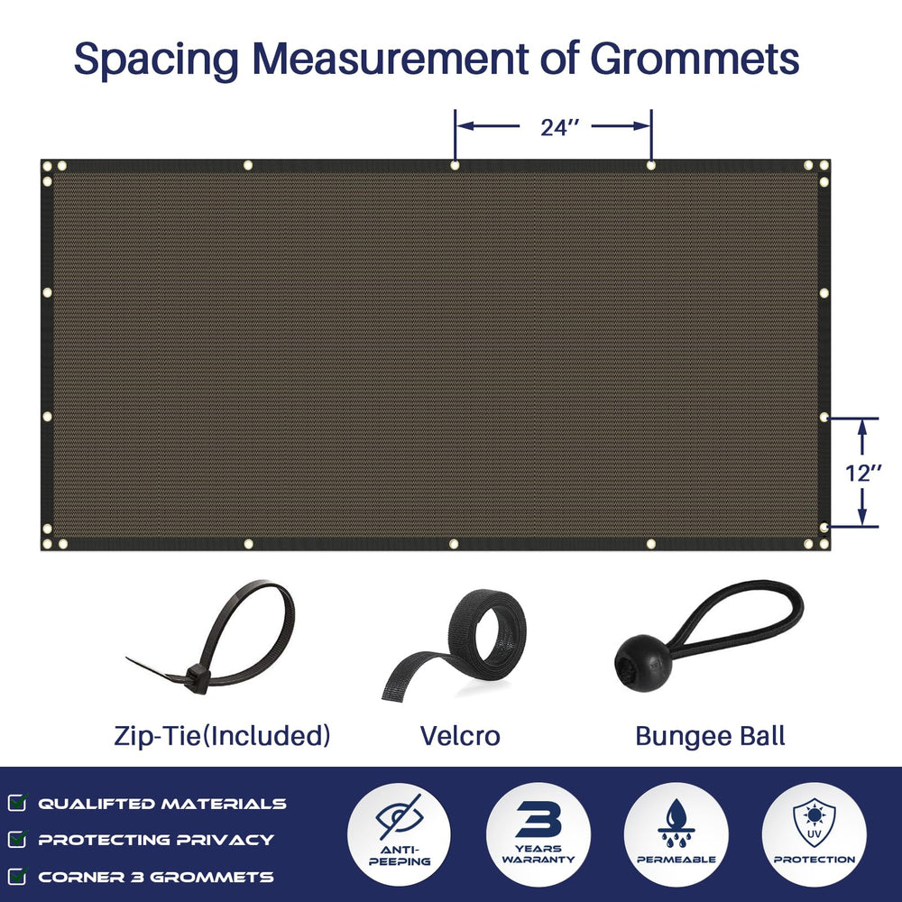 Installation process of Windscreen4less privacy fence screen with zip ties