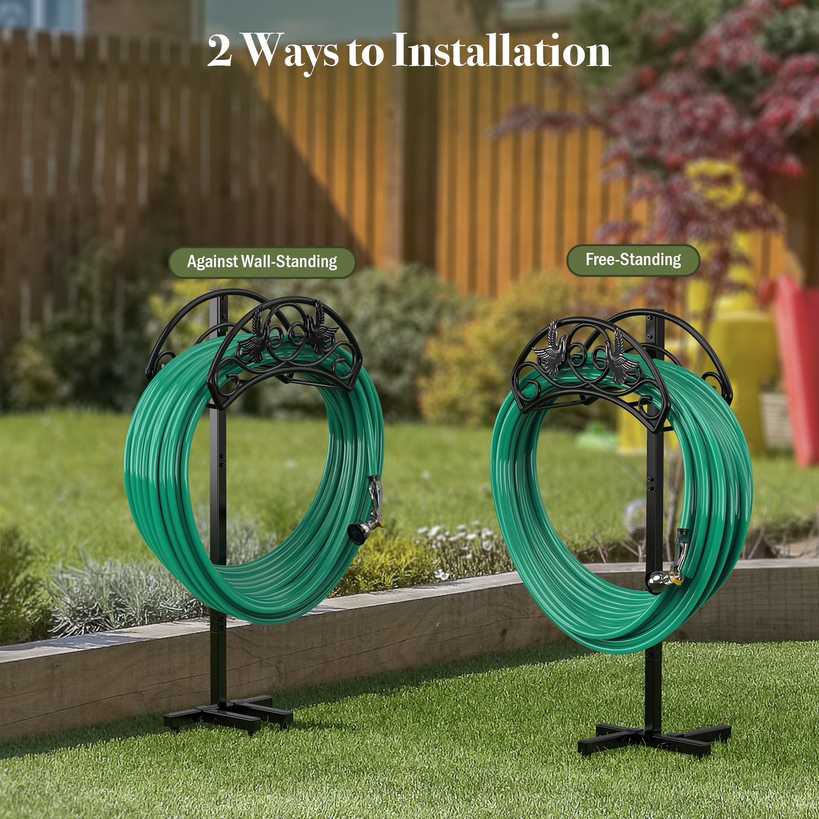 Installation process of Winpull Garden Hose Holder with screws