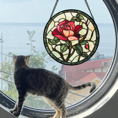 Installation setup of AMDERVEN Red Rose Suncatcher