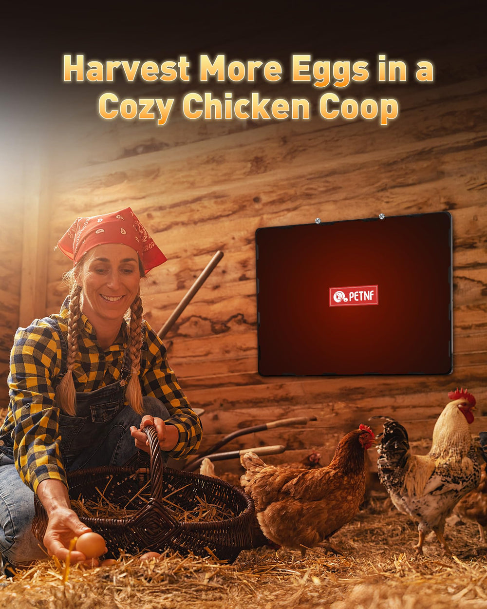 Installation setup of PETNF Chicken Coop Heater