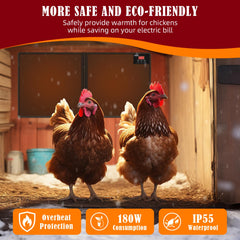 Installation setup of PETNF Chicken Coop Heater in a coop