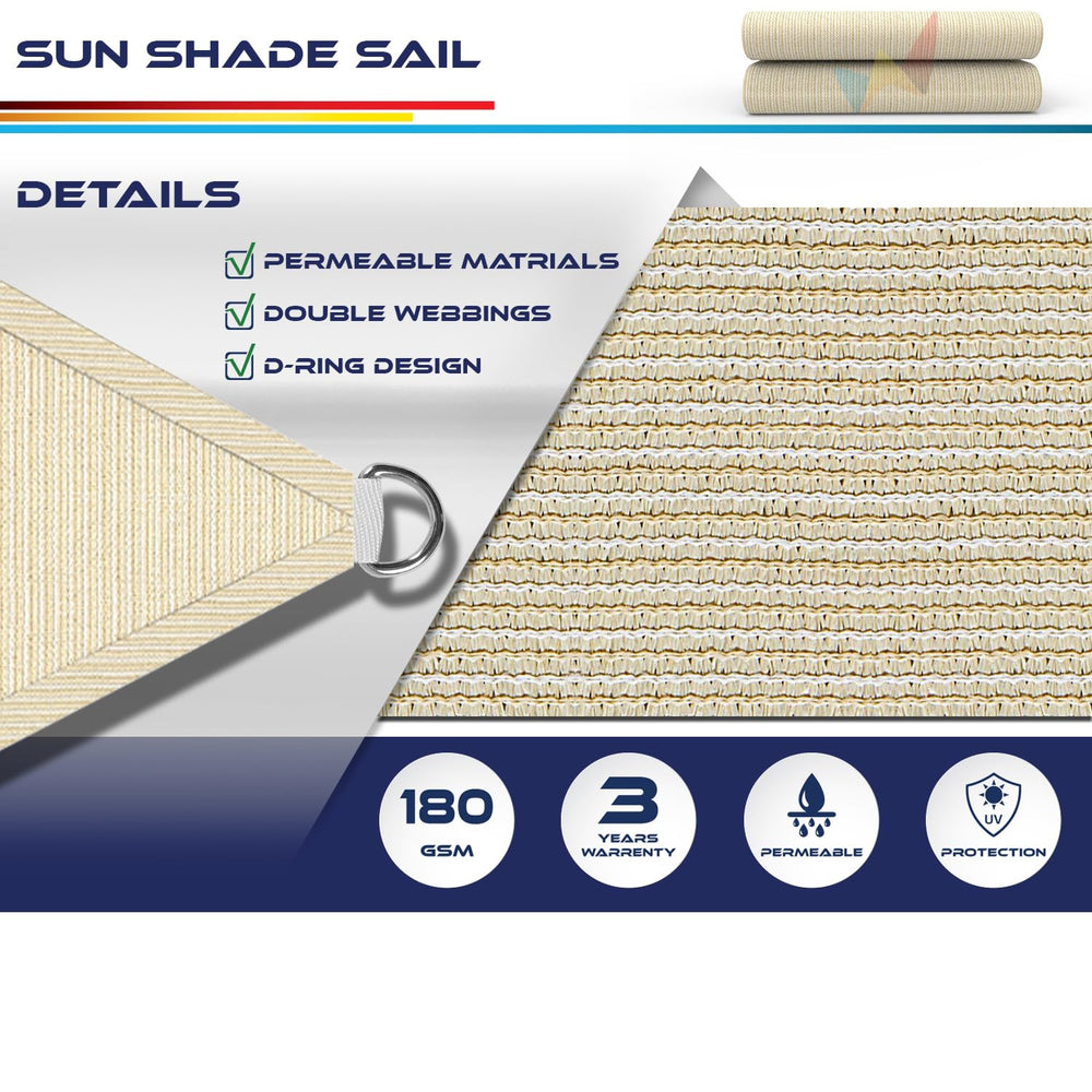 Installation setup of Windscreen4less sun shade sail
