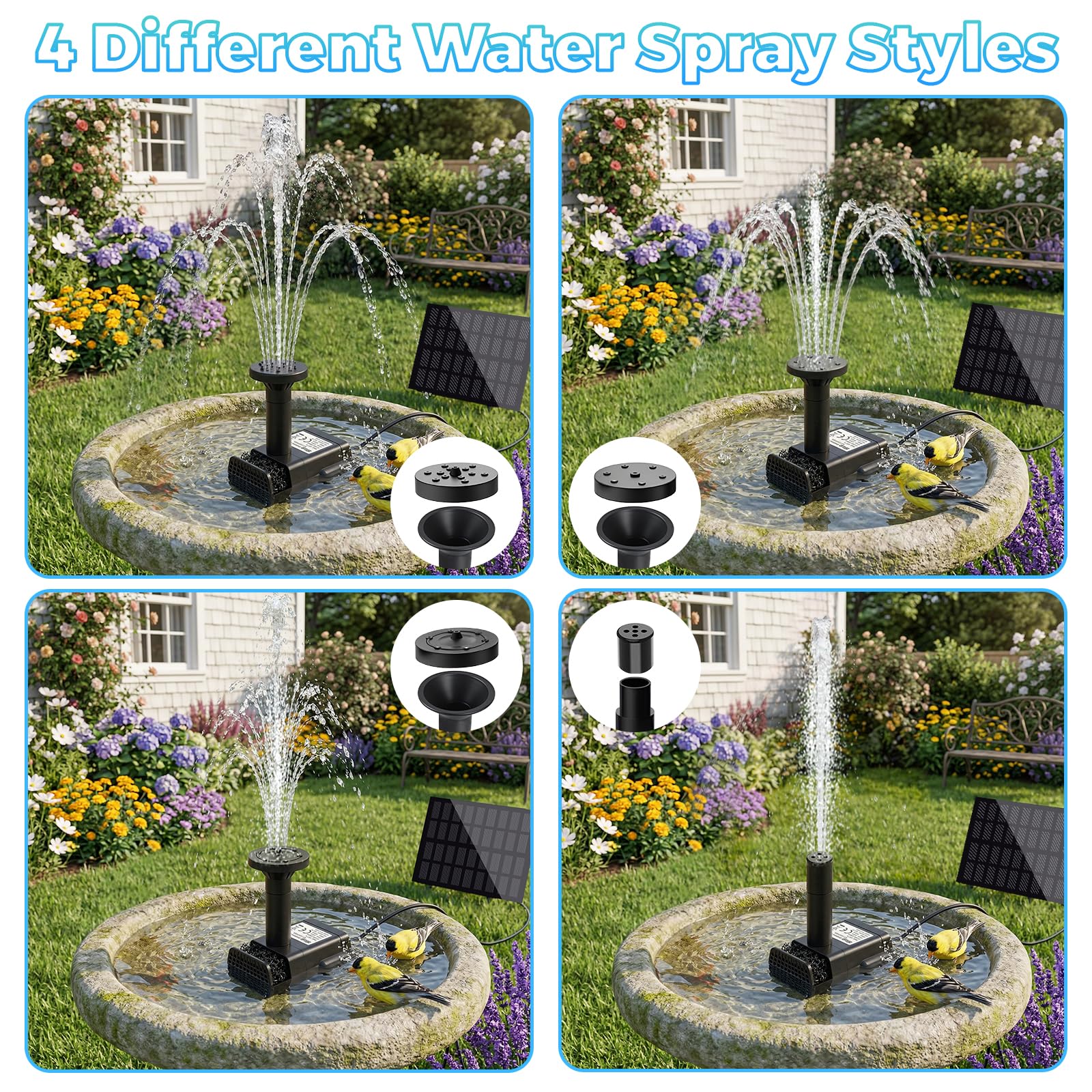Installation steps for FYDGTPI Solar Water Fountain