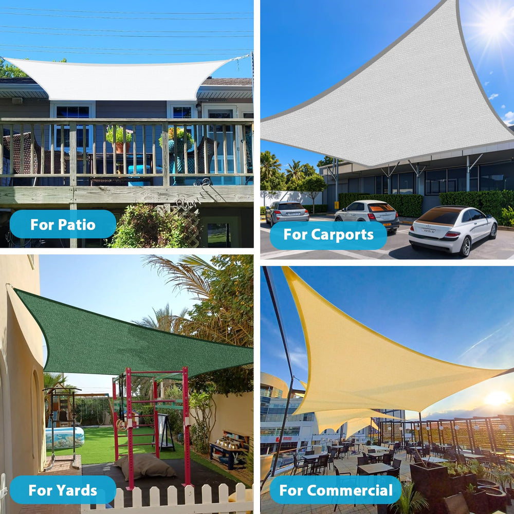Installation view of Amagenix sun shade sail on a pergola