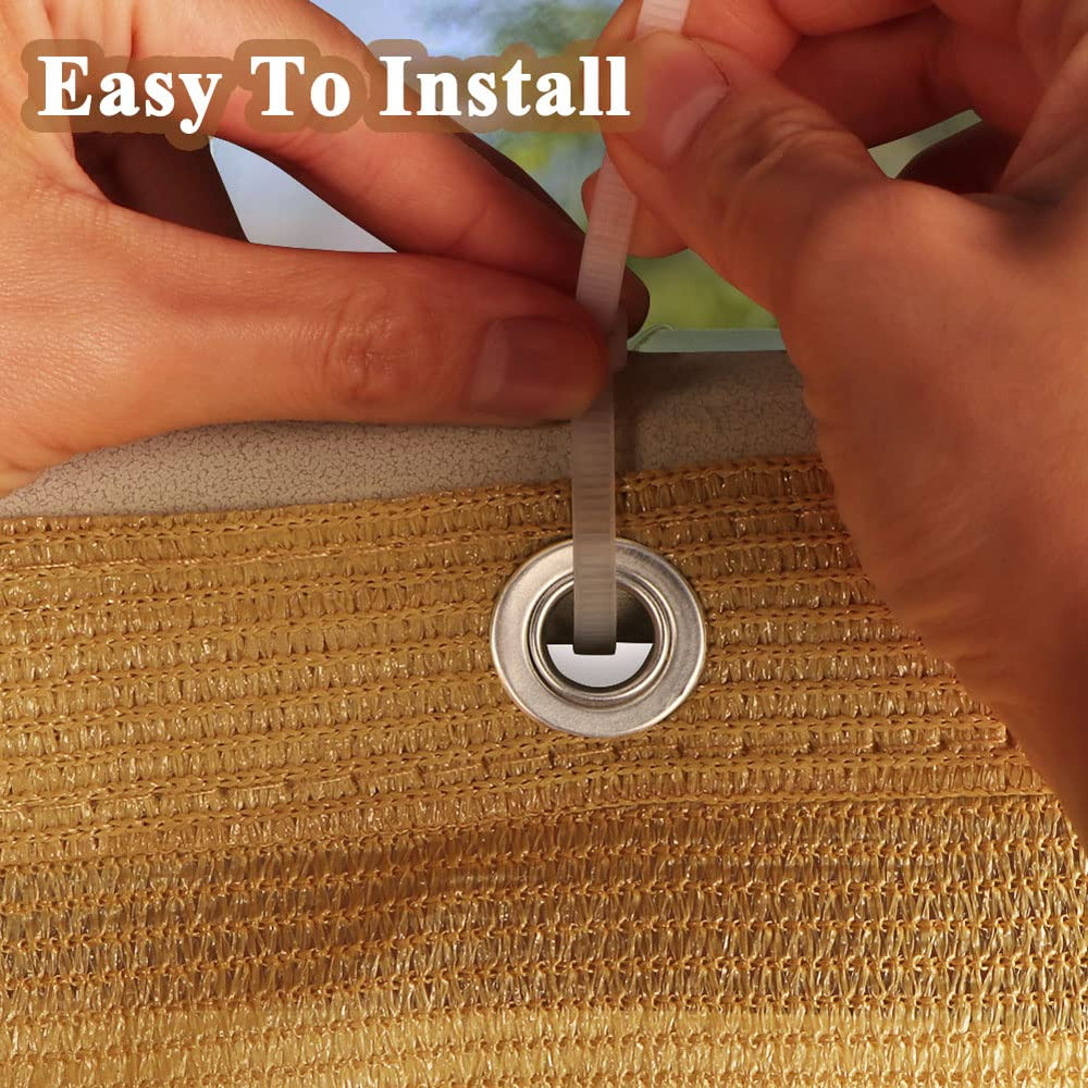 Installation view of i COVER Balcony Privacy Screen with zip ties