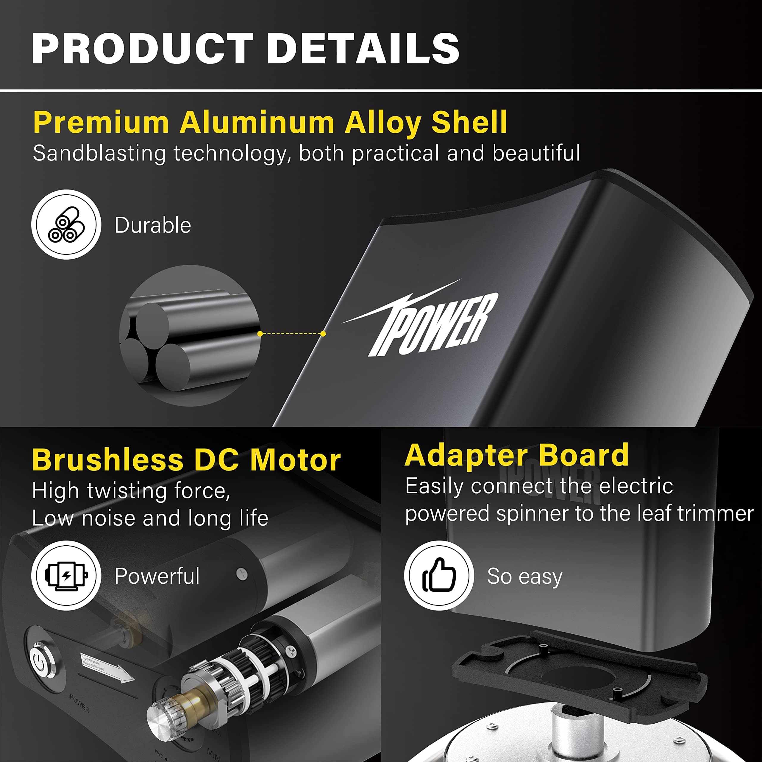 Installation view of iPower Electric Spinner with trimmer