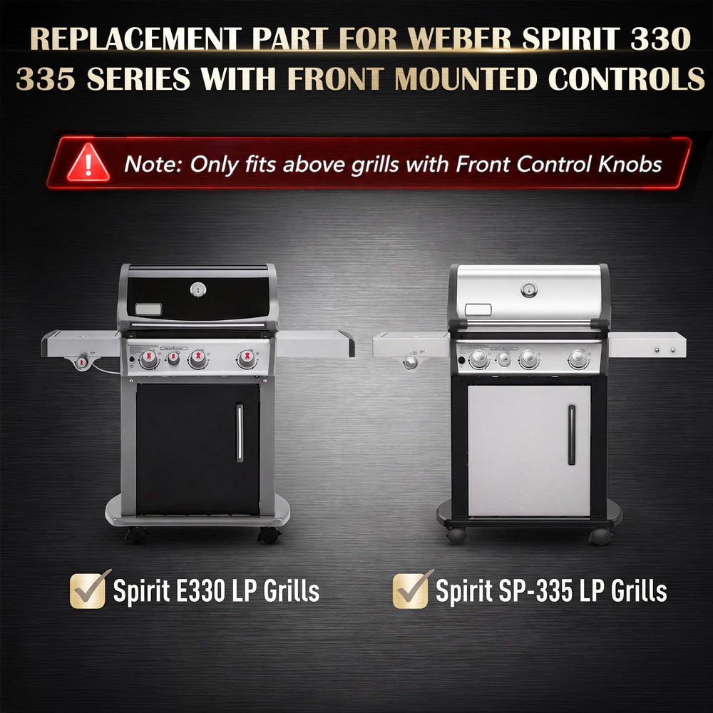 Installation view of QuliMetal burner tubes in a Weber Spirit grill