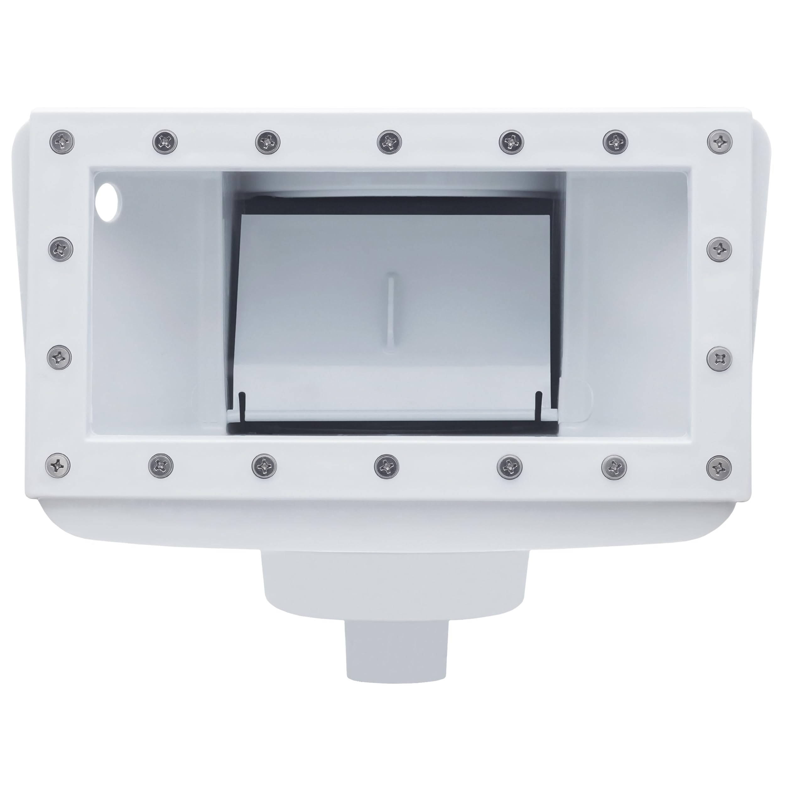 Installation view of Rx Clear Thru-Wall Skimmer Kit