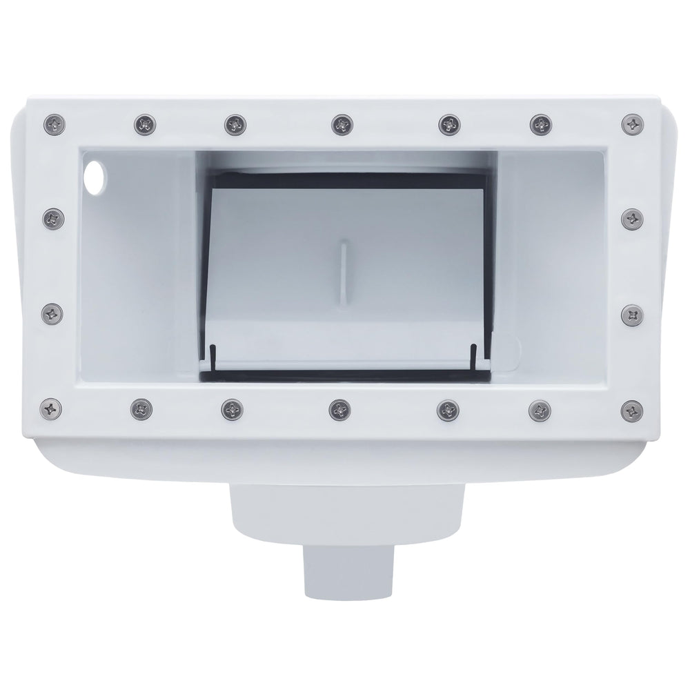 Installation view of Rx Clear Thru-Wall Skimmer Kit