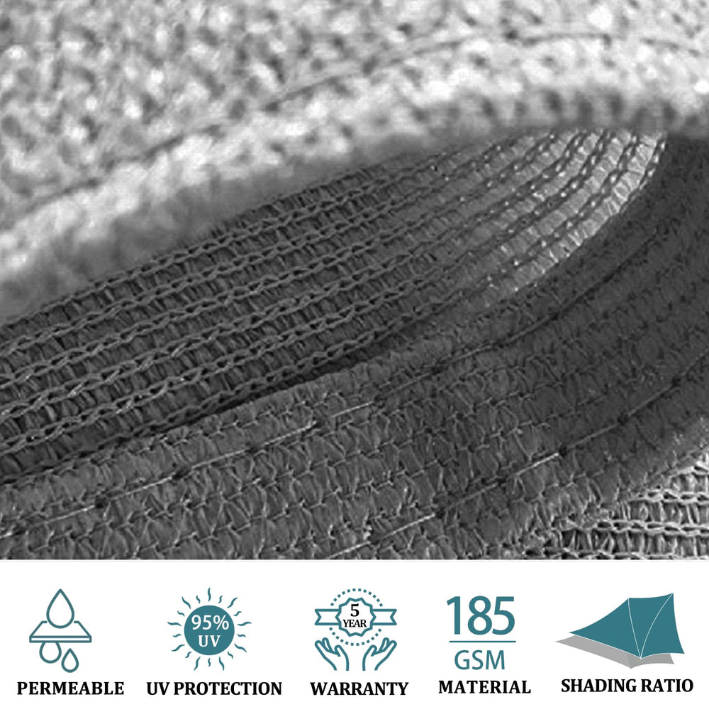 Installation view of Shade&Beyond shade sail in a garden