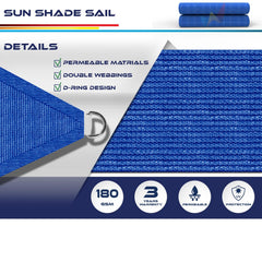 Installation view of the Windscreen4less Blue Shade Sail