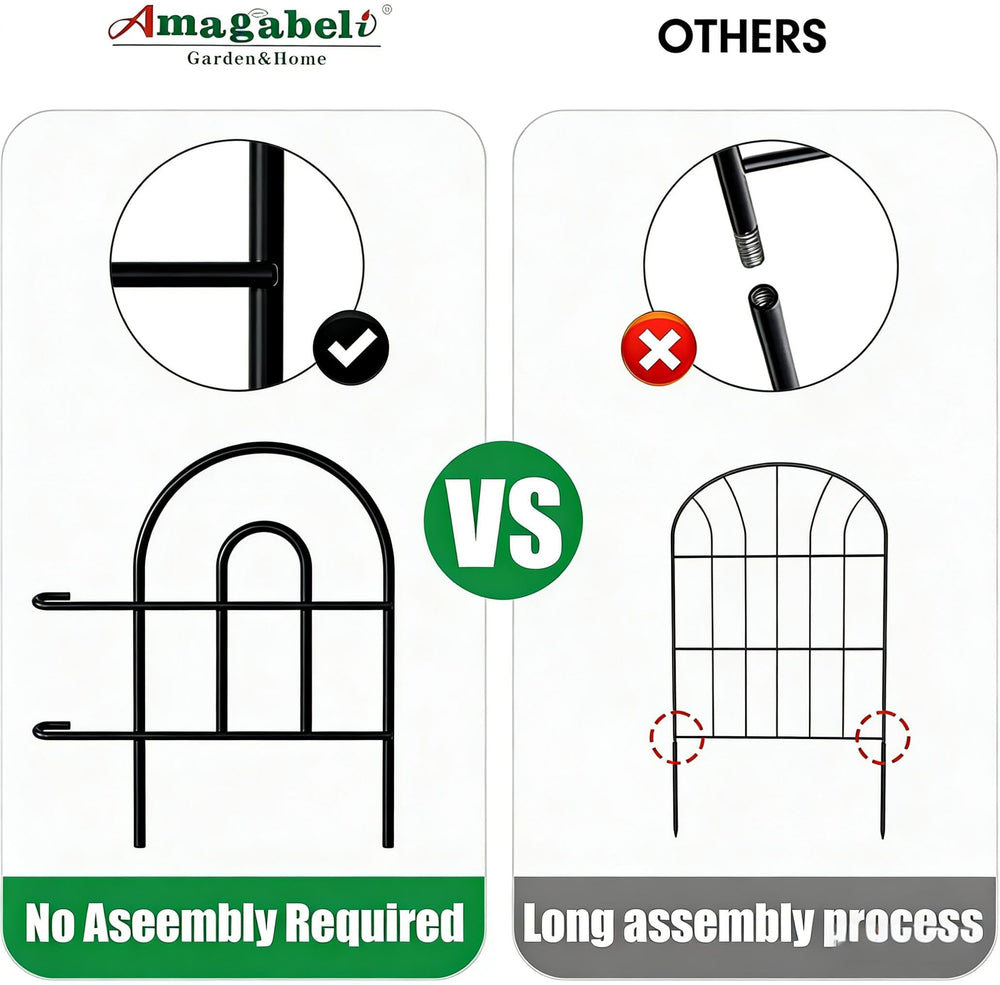 Installed AMAGABELI garden fence around flower beds