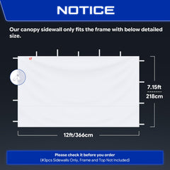 Installed FANPAT sidewalls on 12x12 canopy