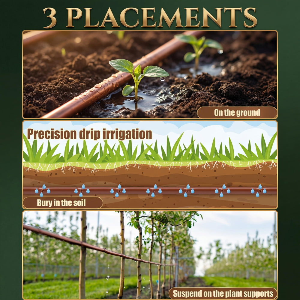Installed Innconee drip irrigation tubing in garden