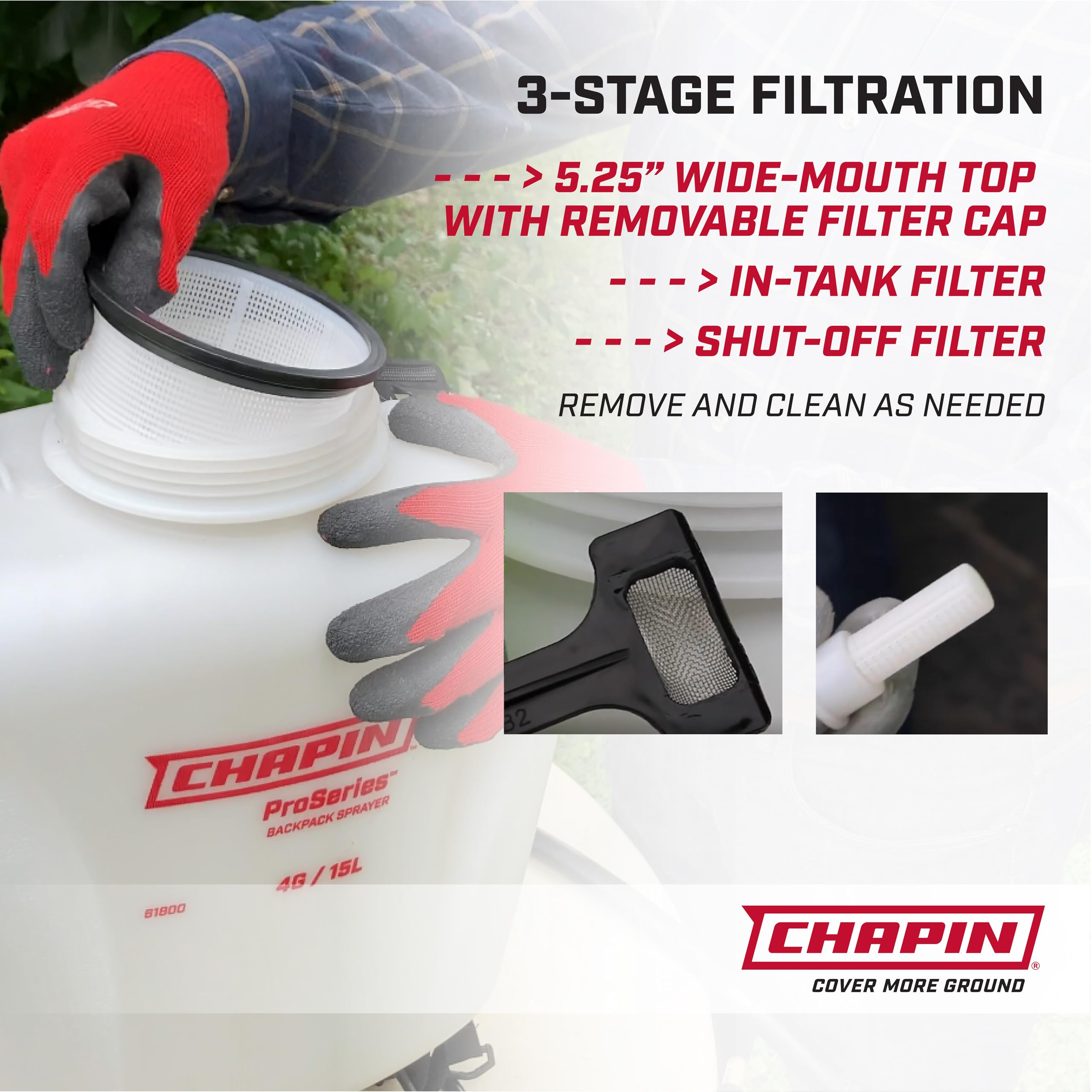 Instruction guide included with CHAPIN 4-Gallon Backpack Sprayer