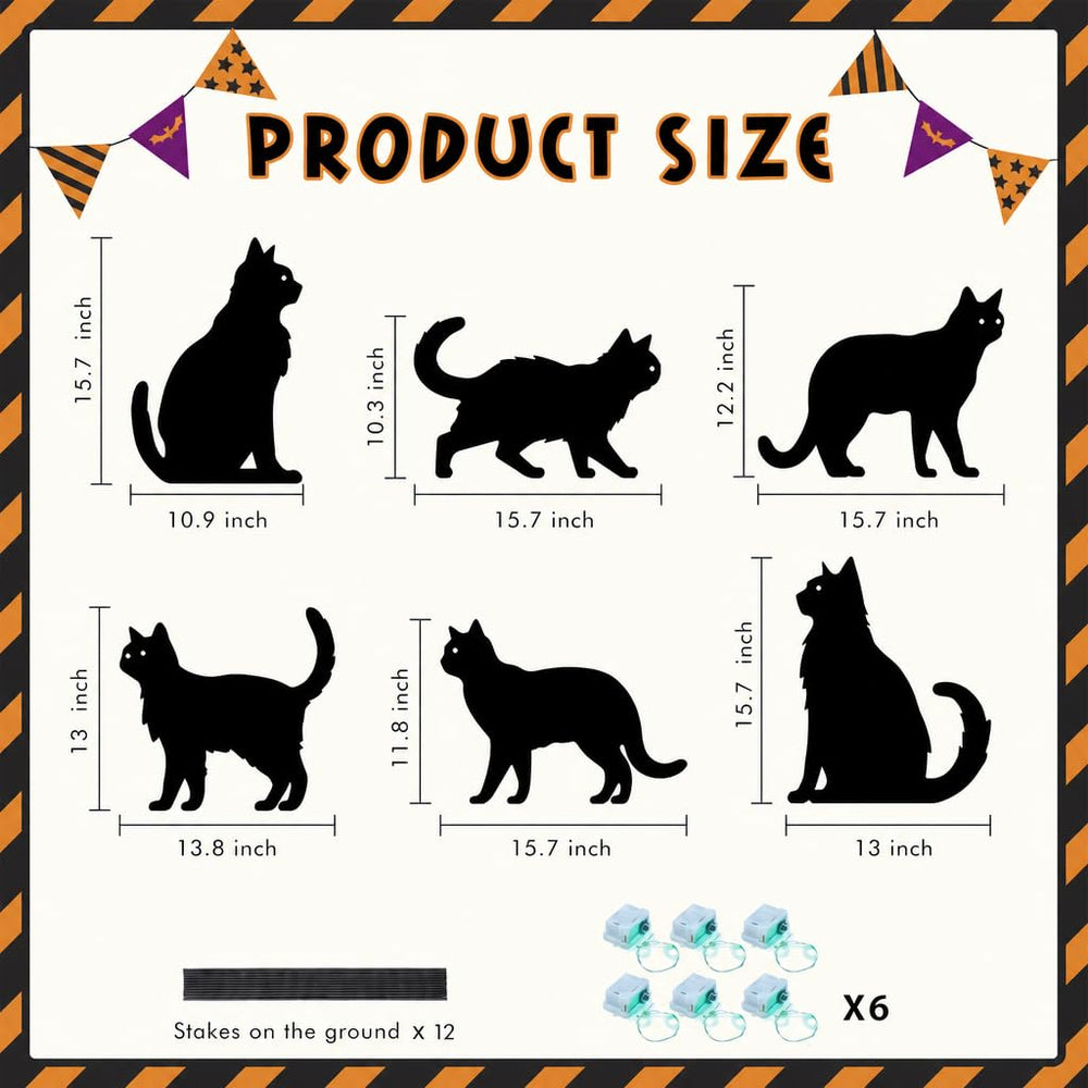 Instruction manual for black cat Halloween decorations