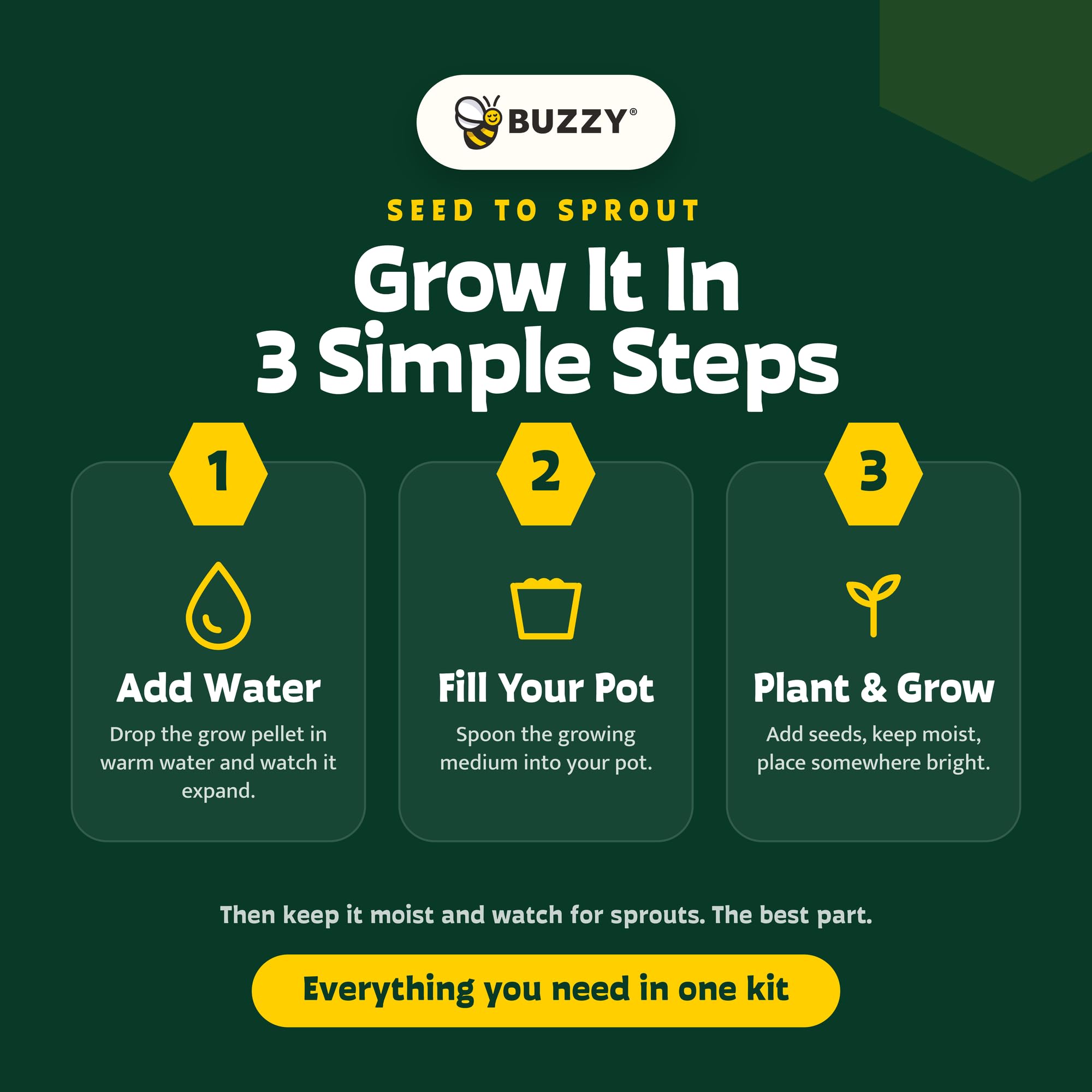 Instruction manual for the BUZZY Daydream Grow Kit