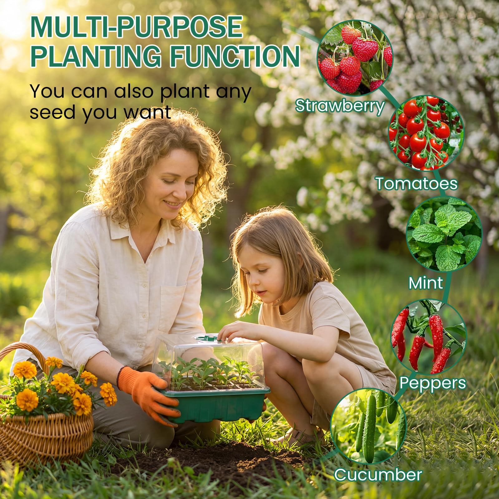 Instruction manual included in YAUNGEL Seed Starter Kit