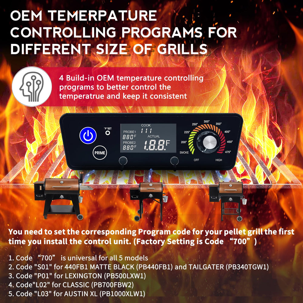 Instruction manual included with Meatender Control Board