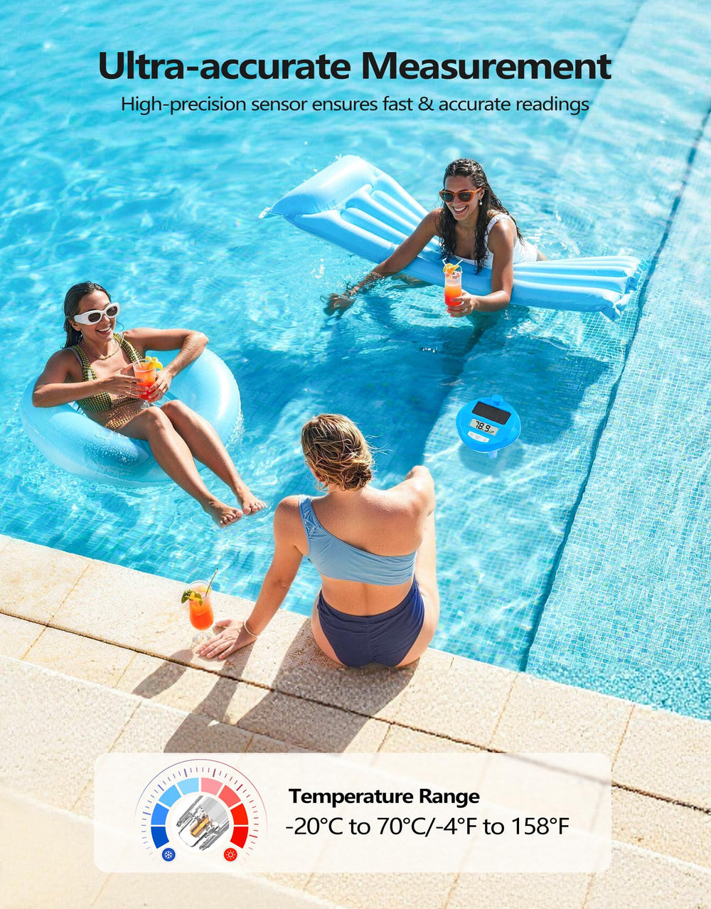 Instruction manual of the PoolLeader Solar Powered Wireless Pool Thermometer
