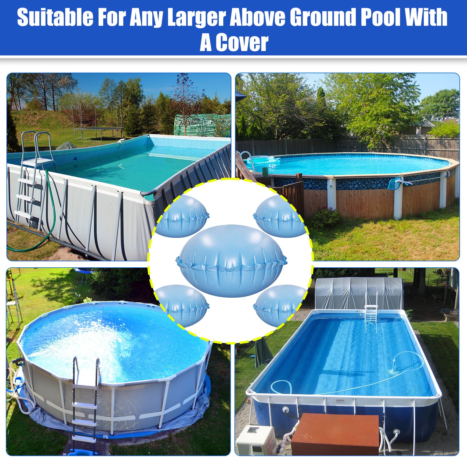Instructions for securing pool pillows