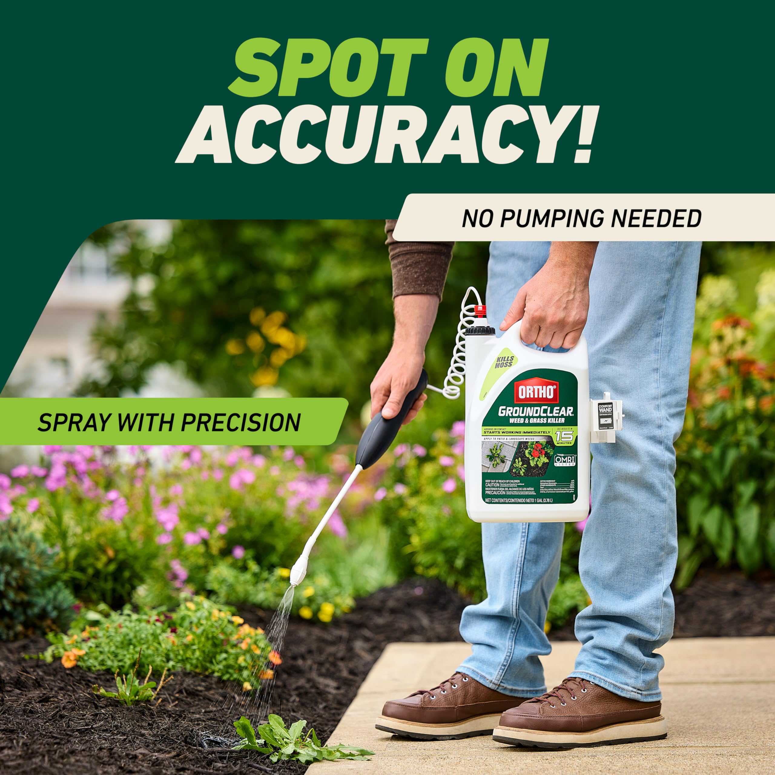 Instructions for use of Ortho GroundClear Weed Killer