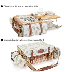 Insulated interior of SatisInside picnic basket
