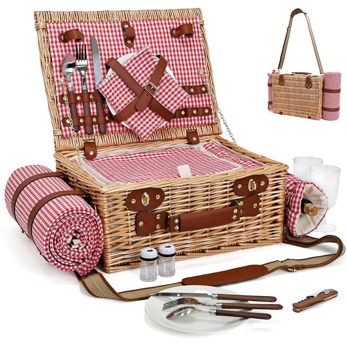 Insulated liner of SatisInside Picnic Basket for temperature control