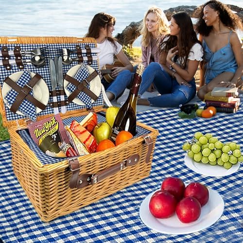 Insulated Nature Gear Picnic Basket with extra-large waterproof blanket
