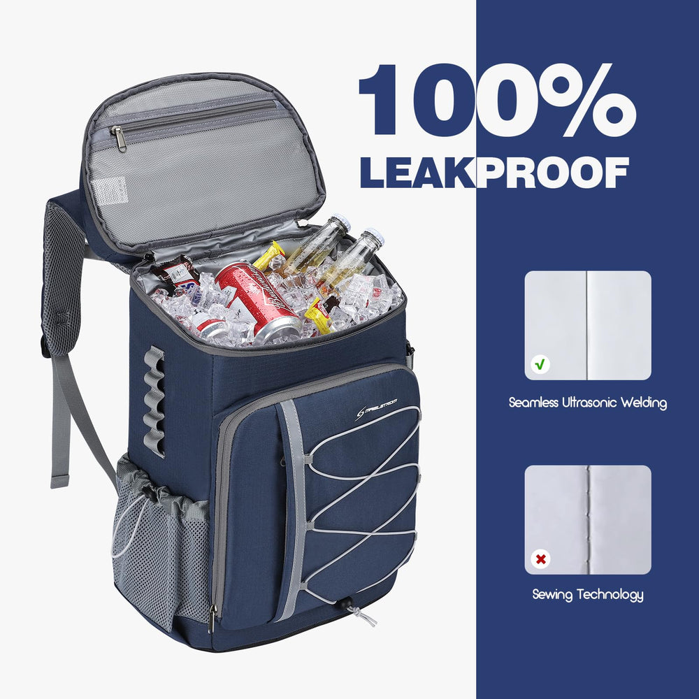 Interior of Maelstrom cooler backpack with organized storage