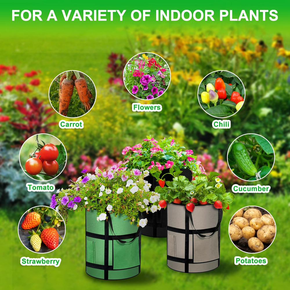 Interior view of MEKOLIFE Potato Grow Bag showing soil