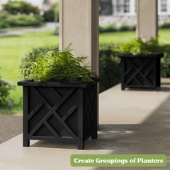 Interior view of Pure Garden Planter Box dimensions