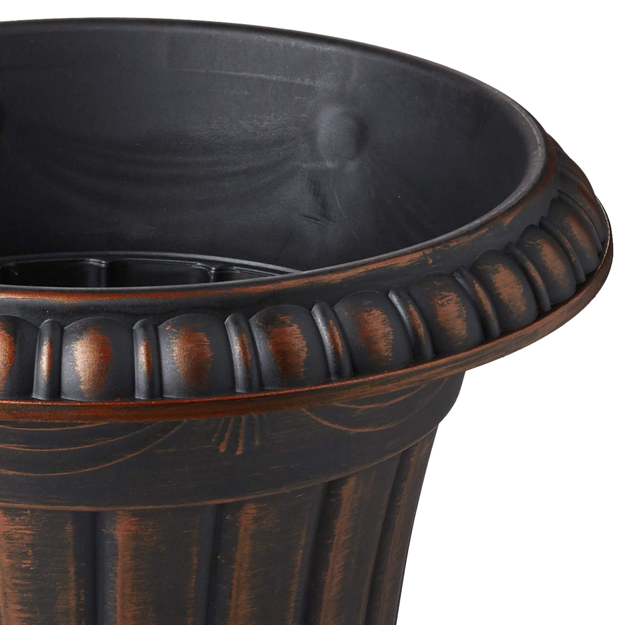 Interior view of the Arcadia Garden Products Urn showing plantable section